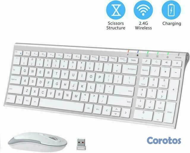 computadoras y laptops - TECLADO MOUSE ,PARA MAC,WINDOWS ICLEVER GK03 COMBO INALÁMBRICOS 2