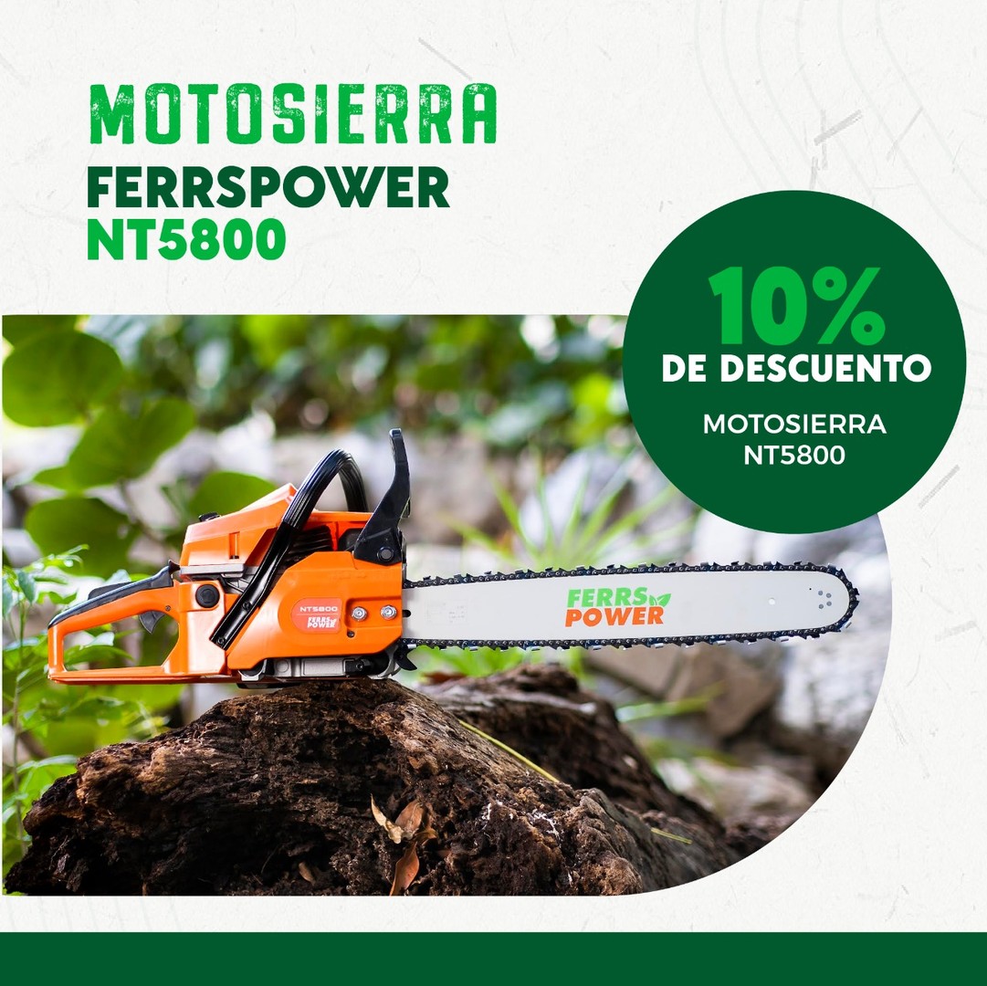 equipos profesionales - MOTOSIERRA FERRSPOWER NT5800 20¨ 22¨