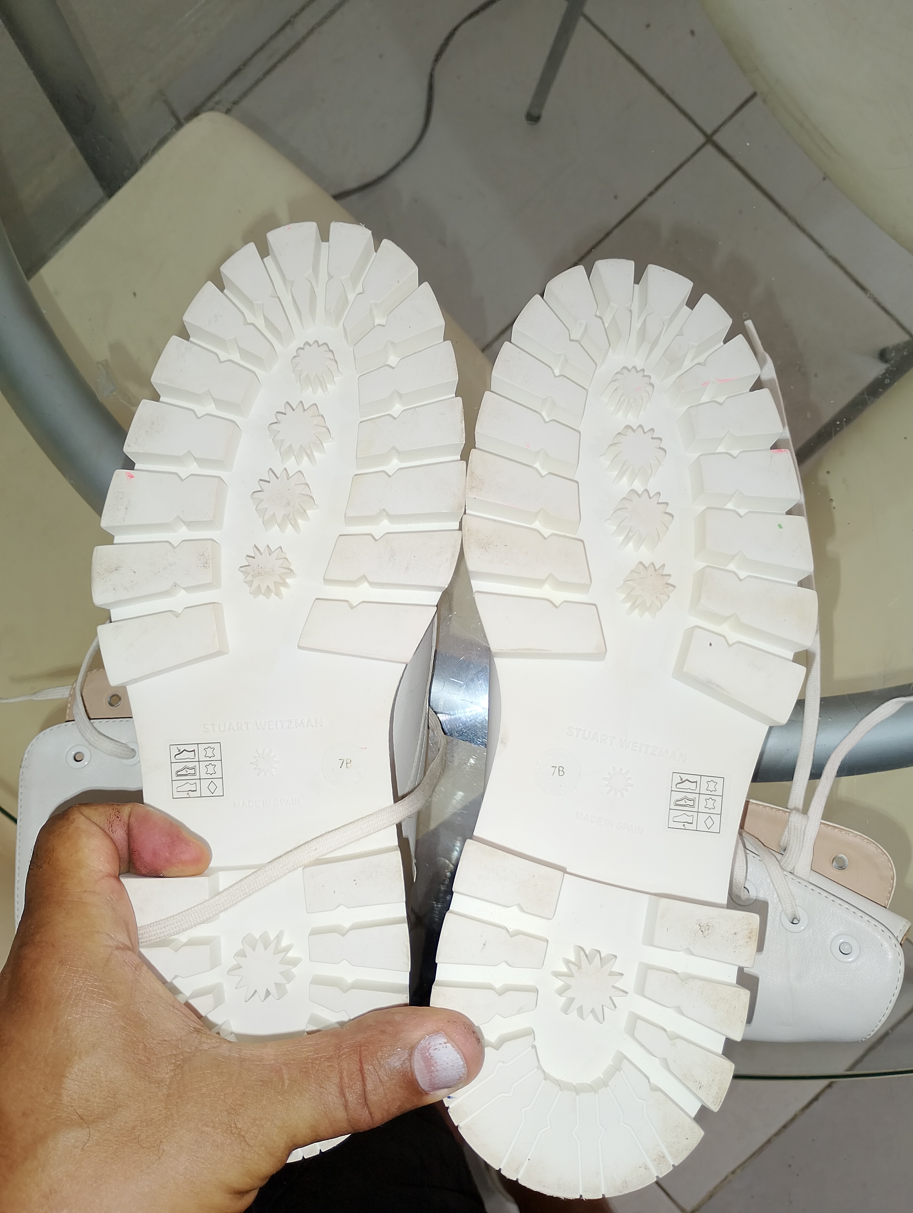 zapatos para mujer - botas blancas size 7B Stuart weitzman 1