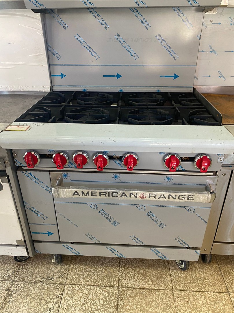 equipos profesionales - Estufa American Range 6 Hornilla y horno 0