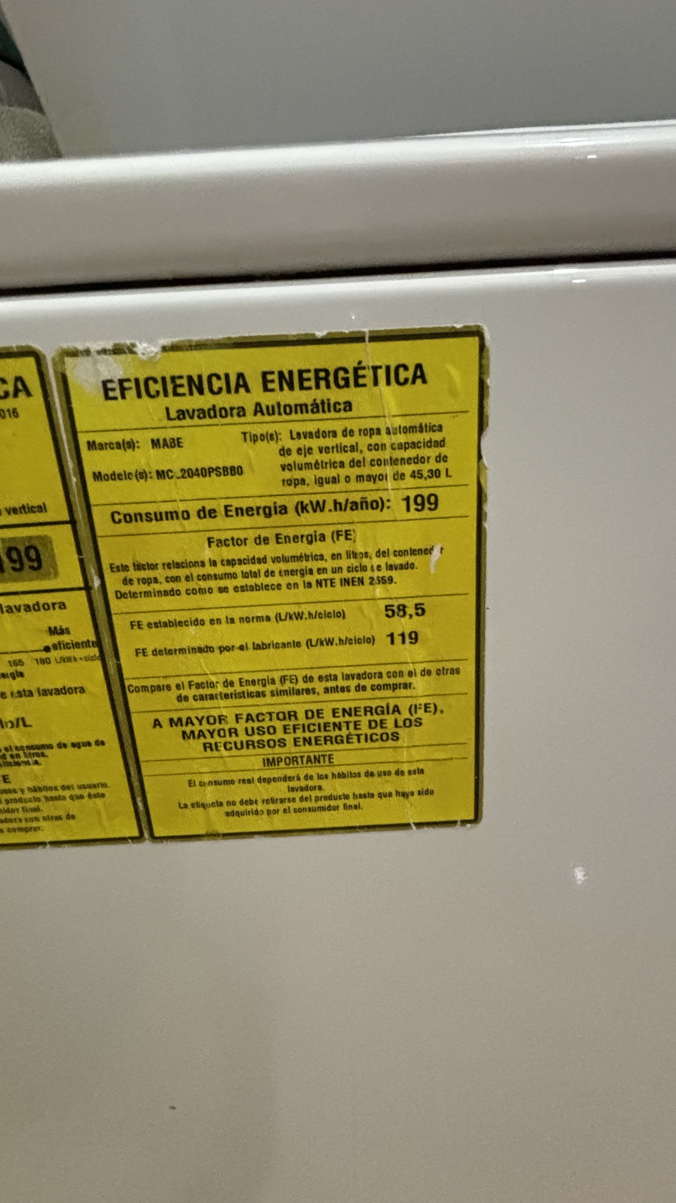 electrodomesticos - Torre lavadora secadora Mabe / gas 1