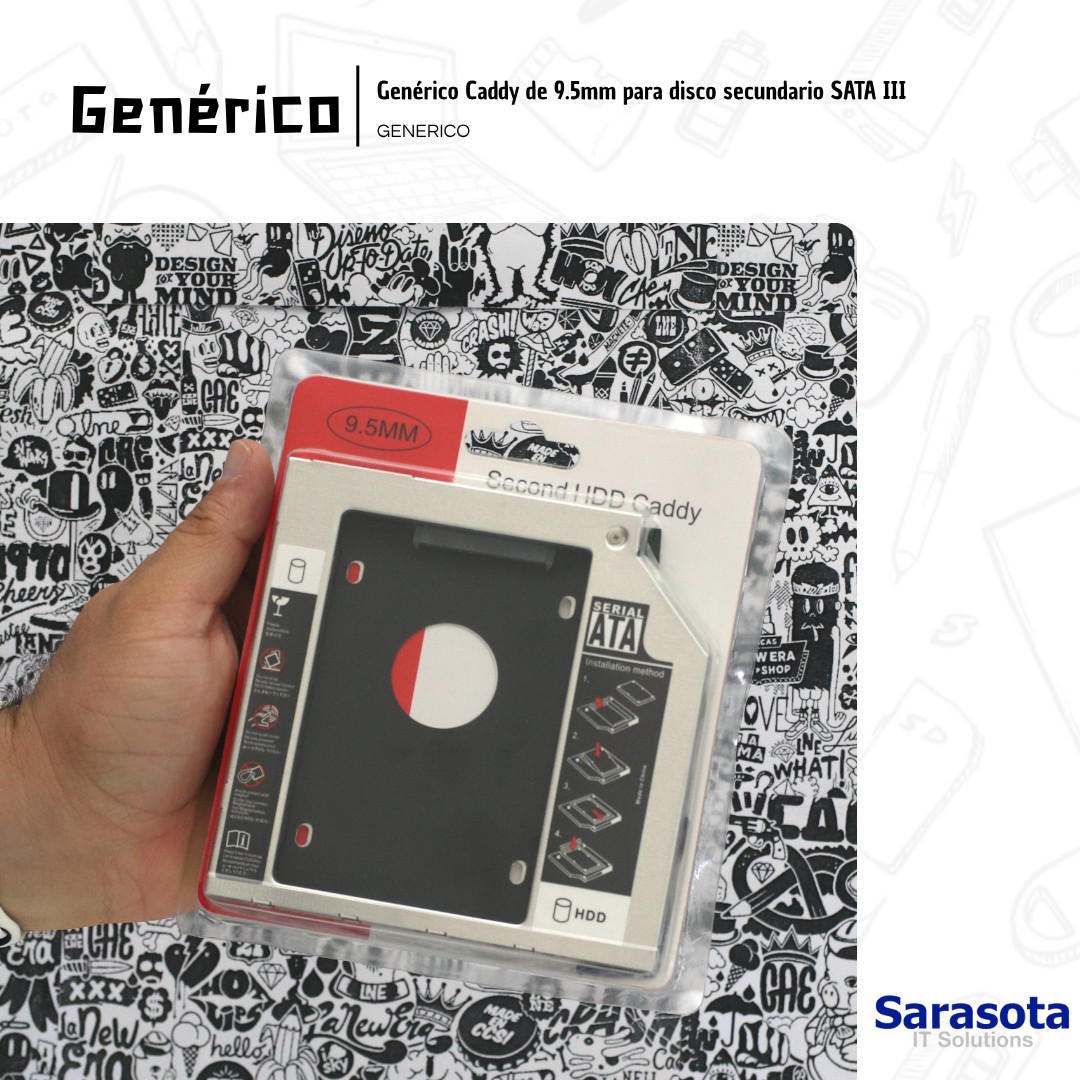 accesorios para electronica - Caddy Adaptador Disco Duro para Laptop SATA 9.5mm 0