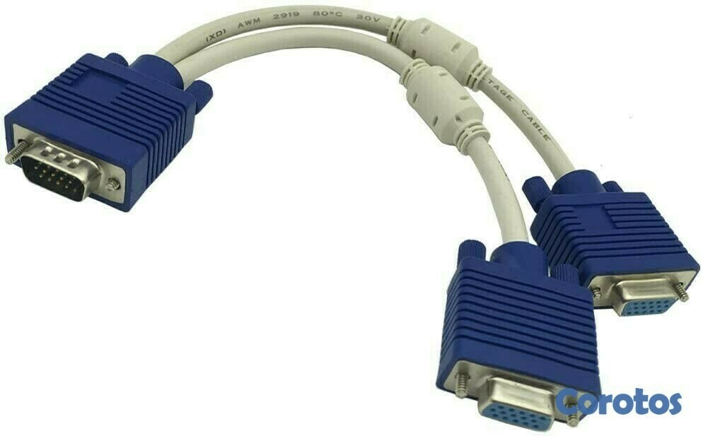 computadoras y laptops - Splitter vga proyecta videos a dos monitores en alta calidad 1