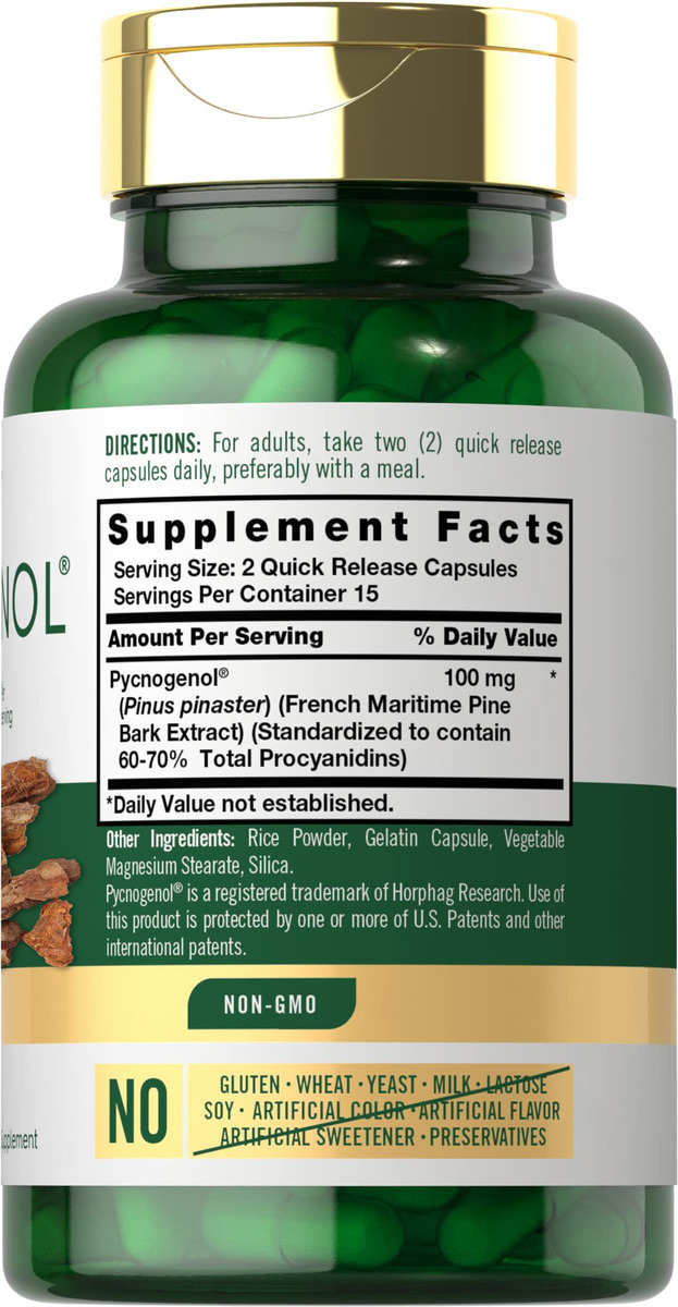 Salud y Equipamiento Médico - Pycnogenol 100 Mg | 30 Capsulas/carlyle 1