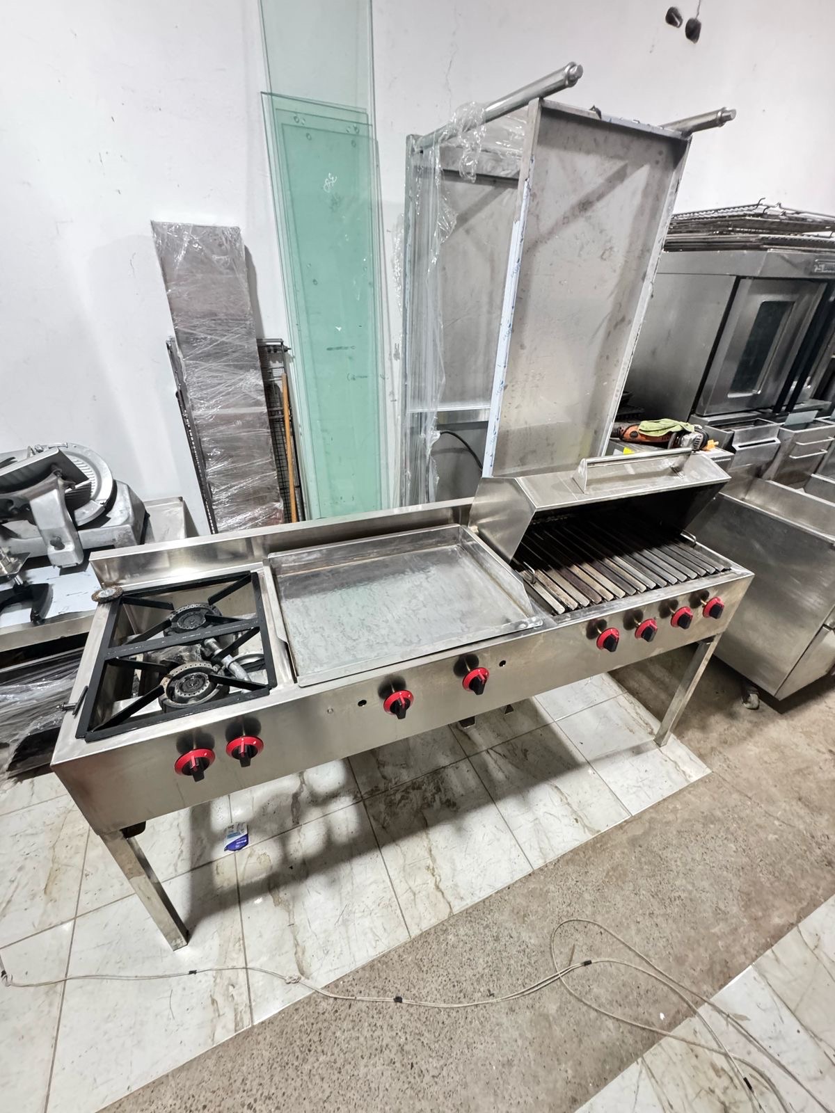 equipos profesionales - Multifuncional 2 hornillas - parrilla - plancha en oferta 3