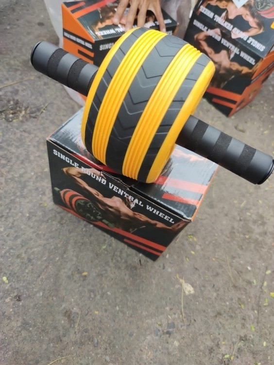 Artículos Deportivos - Rueda de Abdominales Reforzada + Alfombrita ejercicio fitness abdominal  2