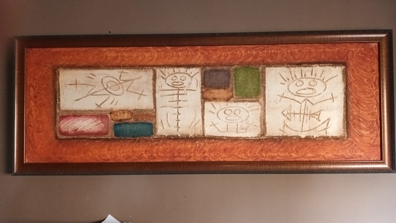 decoración y accesorios - De oportunidad: Preciosa pintura enmarcada: Arte Taino 0