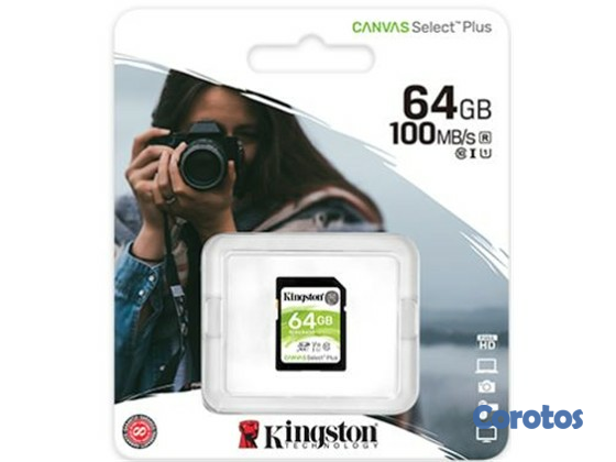 computadoras y laptops - MEMORIA SD 64GB KINGSTON, SDXC, UHS-I, CLASE 10