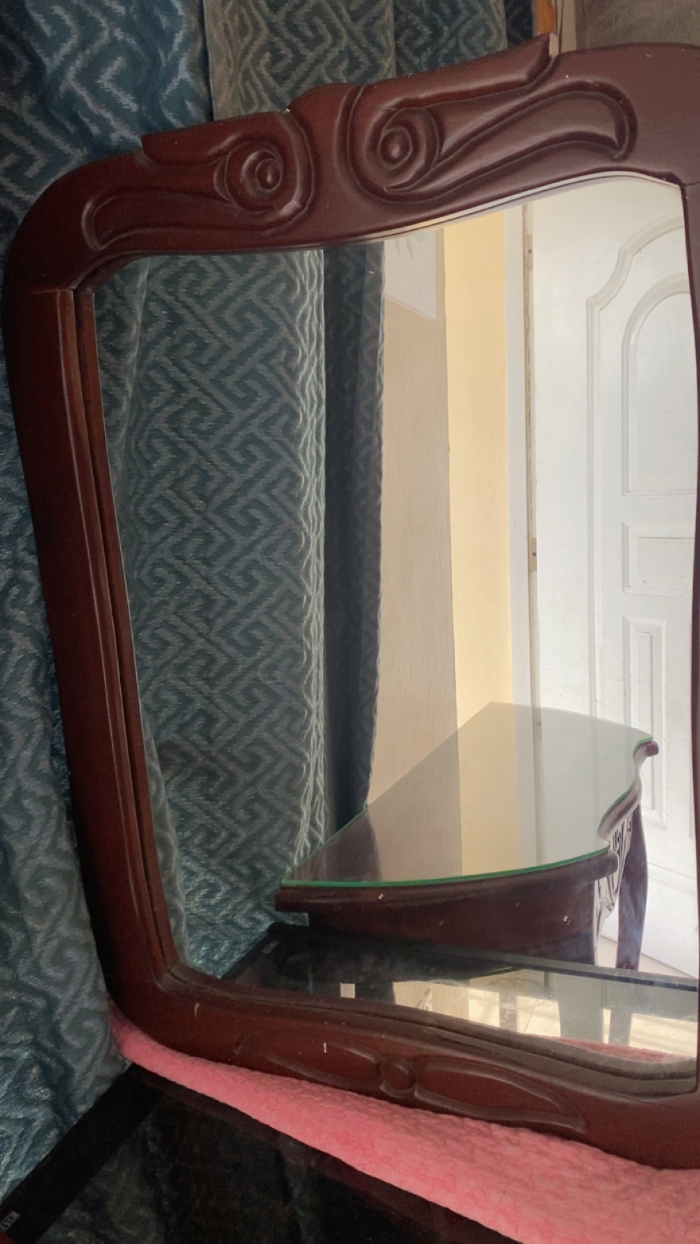 decoración y accesorios - Vendo Repisa y espejo de caoba 1