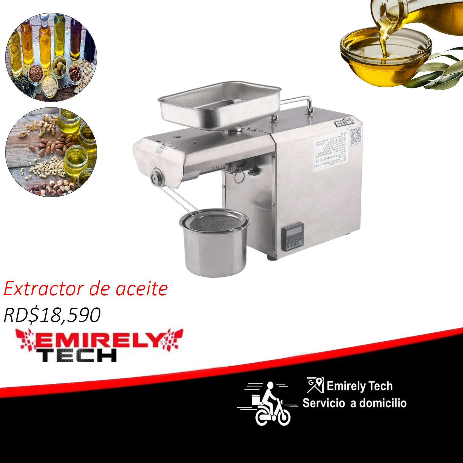 equipos profesionales - Extractor de aceite prensa de aceite frio caliente