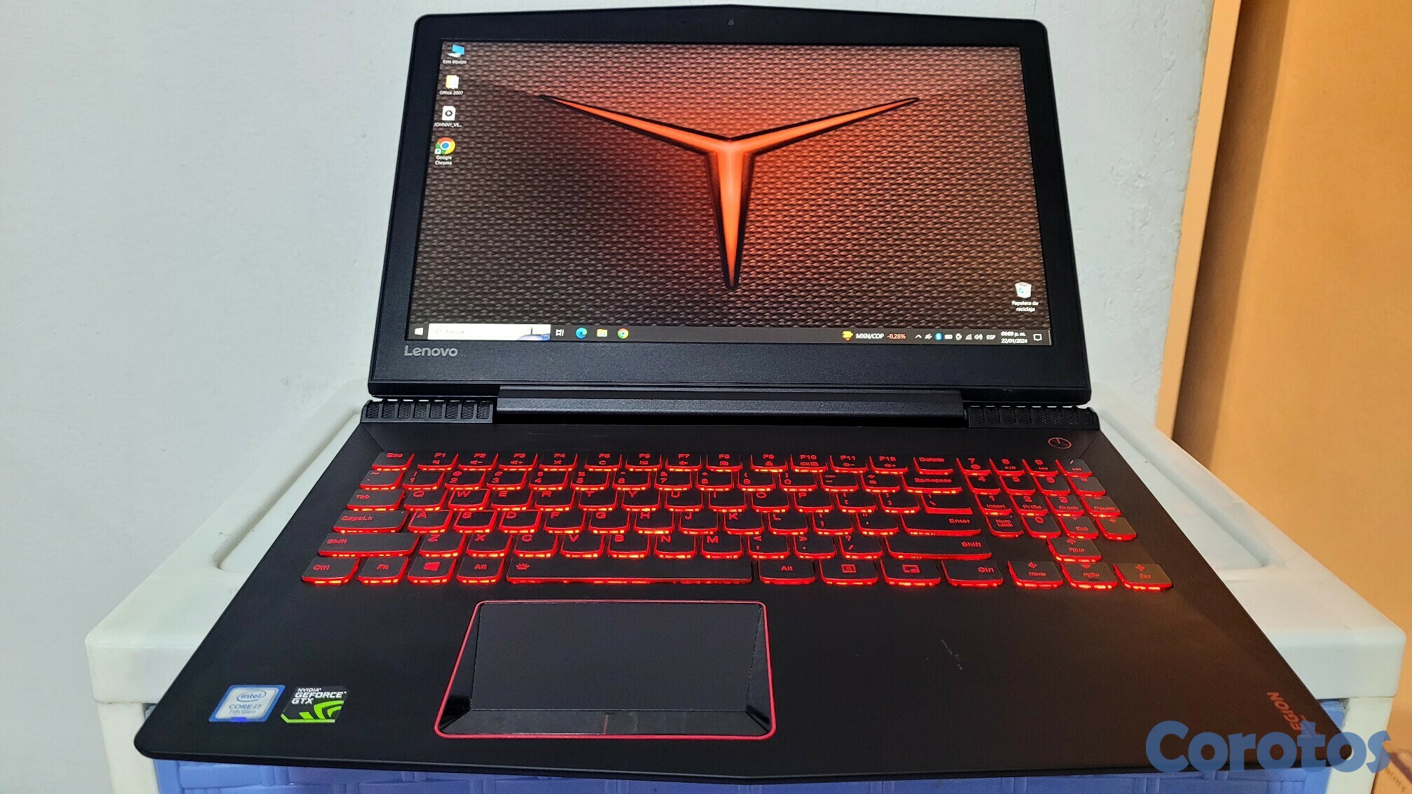 computadoras y laptops - Lenovo Gamer 17 Pulg Core i7 7th Gen Ram 16gb ddr4 Disco 512gb SSD GTX 1050Ti  1