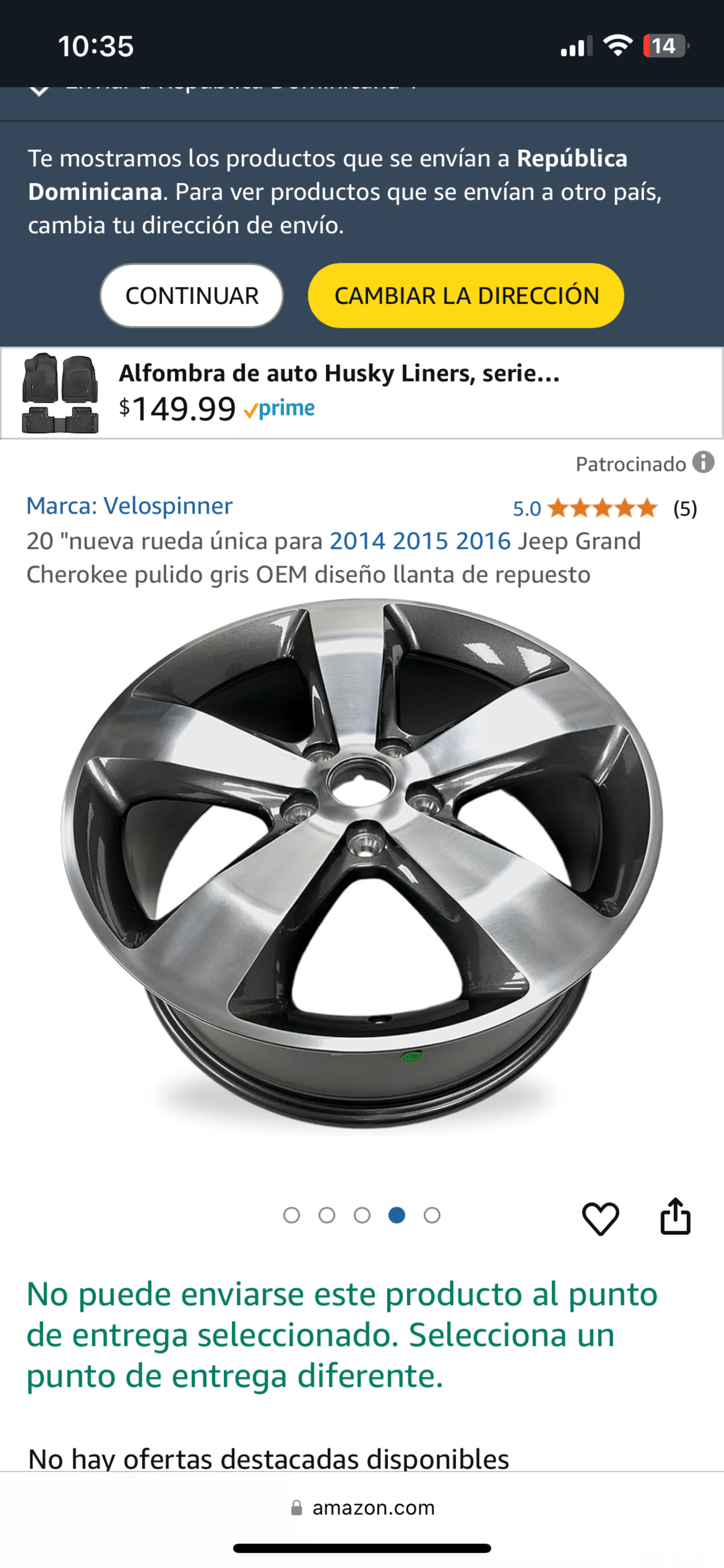 repuestos - Vendo Aros de Jeep en excelentes condiciones con gomas en óptimas condiciones.