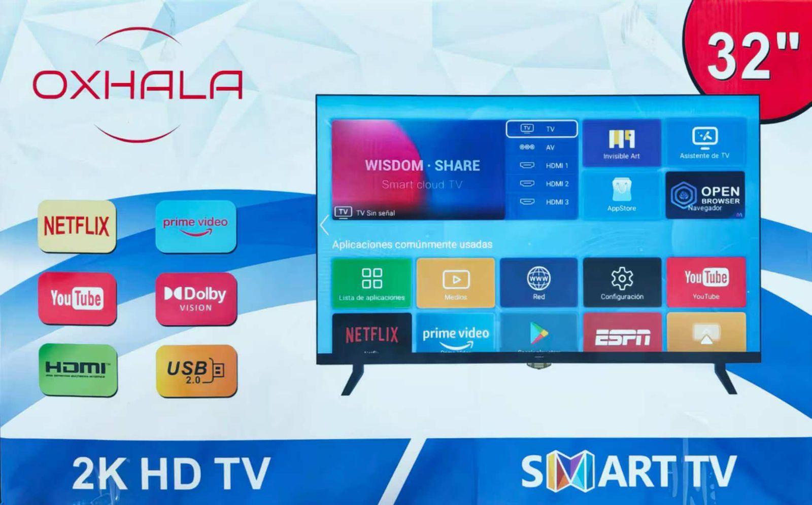 tv - televisores smart tv oxhala de 32 