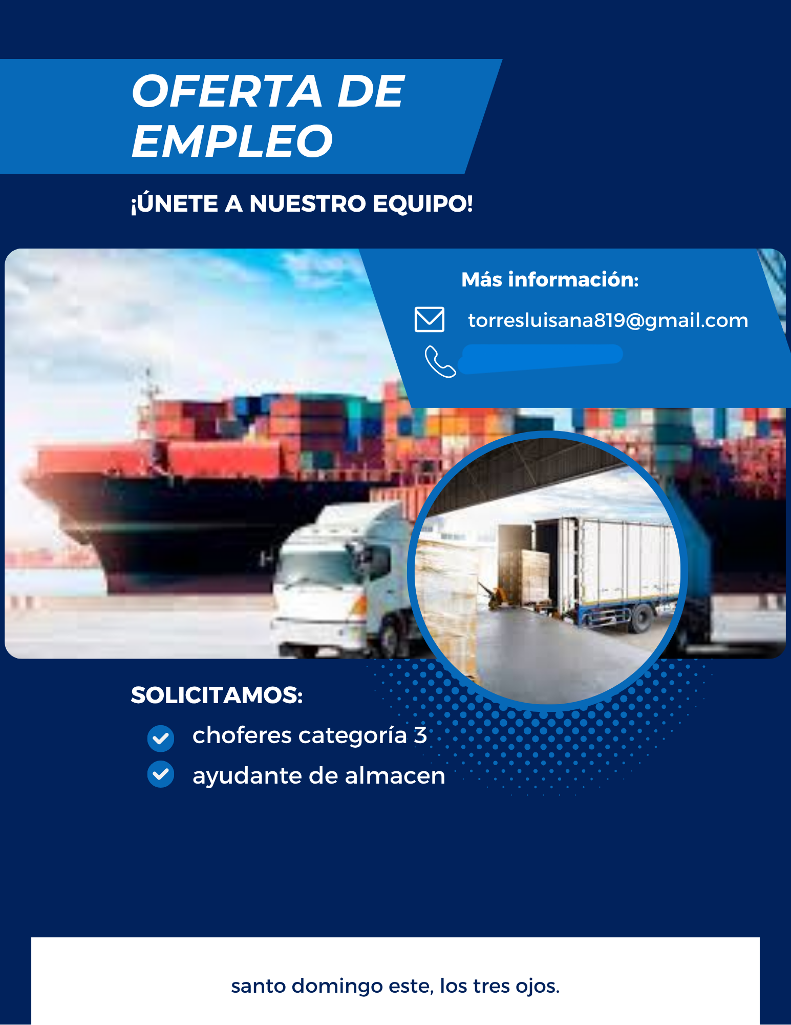empleos disponibles - EMPRESA DE DISBRUCION Y EMBARGUE.