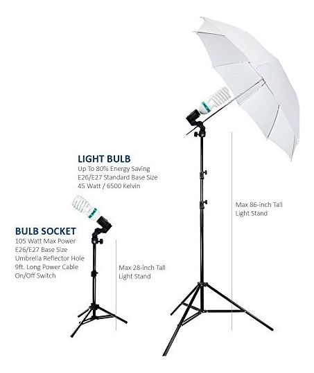 Salud y Equipamiento Médico - Fotografia Photo Portrait Studio 600w Day Light Umbrella Kit 1