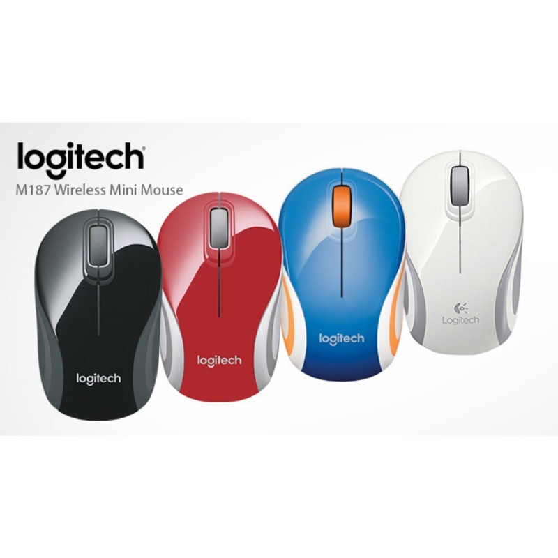 computadoras y laptops - MOUSE LOGITECH M187 INALAMBRICO MINI OPTICO NEGRO,USB NANO RECEIVER - SMART SLEE 0