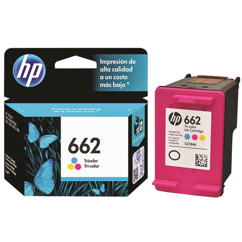 impresoras y scanners - Cartuchos De Tinta 662 Hp Color Y Negro 2