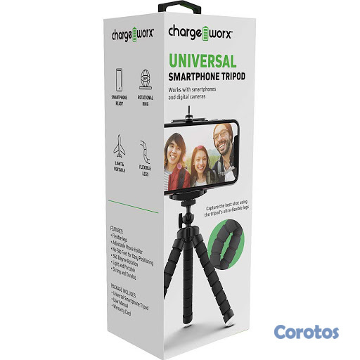 computadoras y laptops - TRÍPODE UNIVERSAL PARA CELULARES, FLEXIBLE, AJUSTABLE, ROTACIÓN 360 GRADOS 2