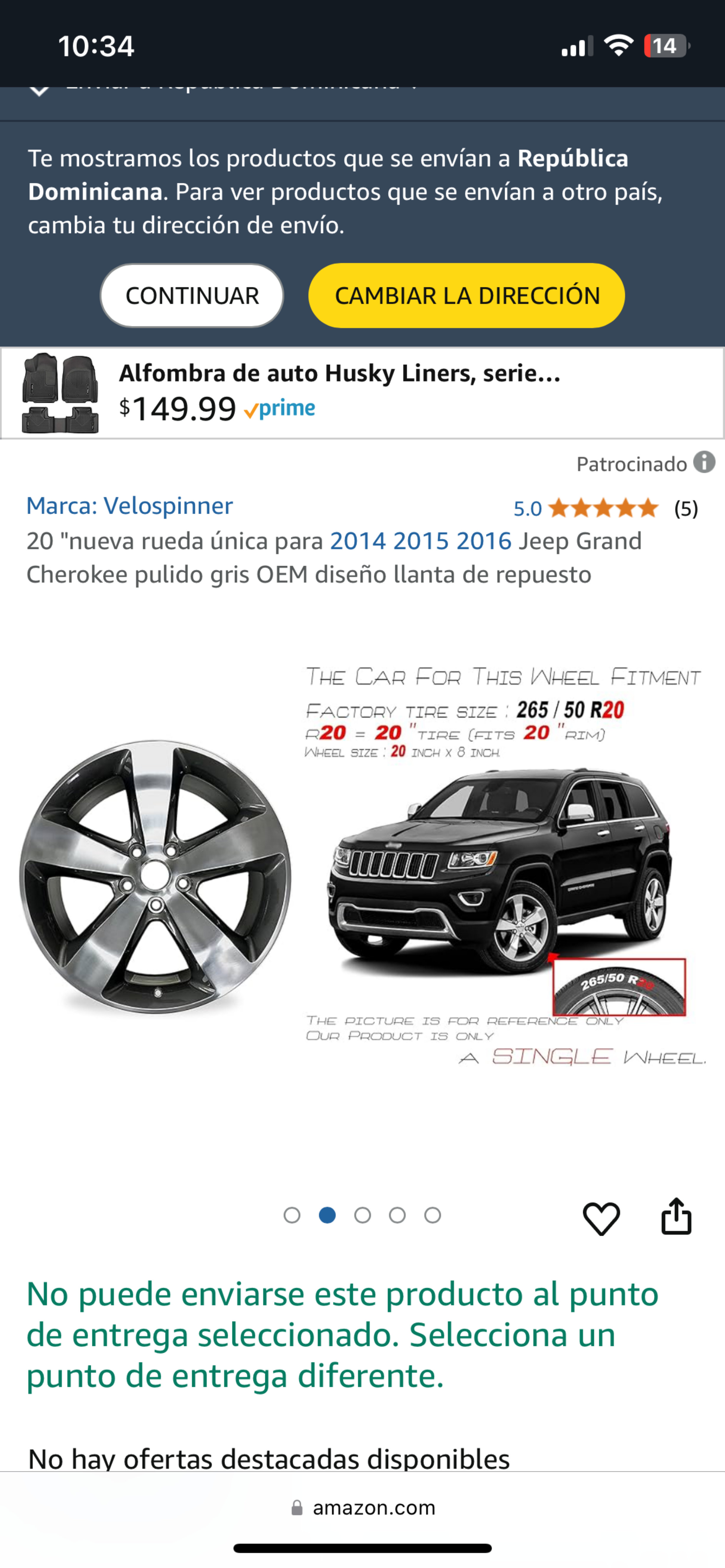 repuestos - Vendo Aros de Jeep en excelentes condiciones con gomas en óptimas condiciones. 1