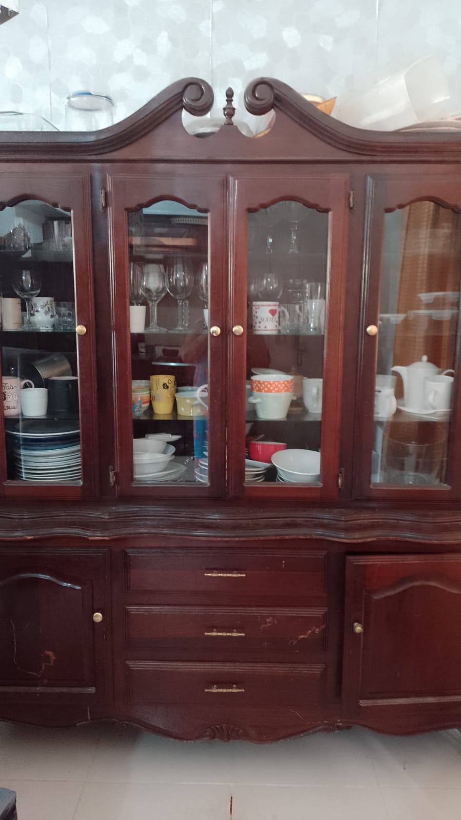 cocina - Vitrina en caoba 0