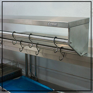 equipos profesionales - Repisa de pared en acero inoxidable  4