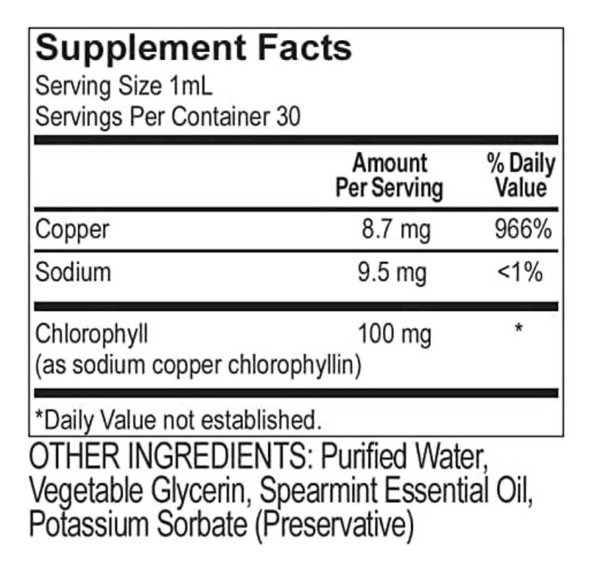 Salud y Equipamiento Médico - Clorofila 100 Mg Sparoom 1