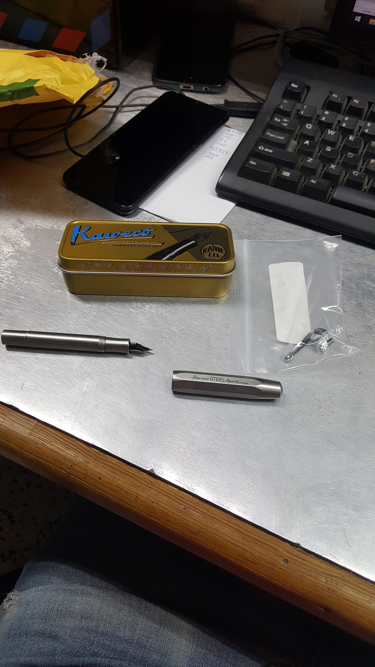 articulos de oficina - Kaweco AL Sport Grey Medium Point Fountain Pen - 10000092 (New in Box)  3