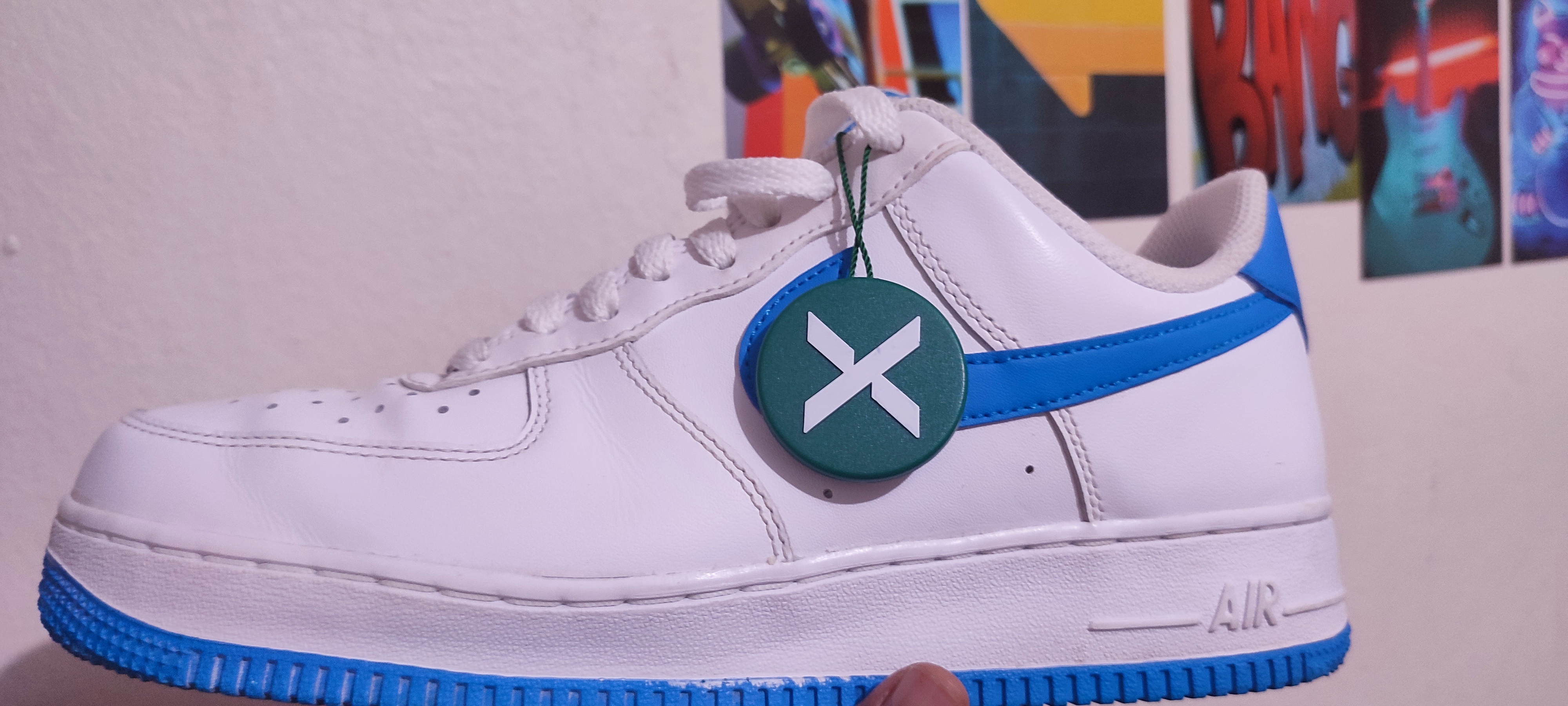 zapatos para hombre - Nike air force one white photo blue 1