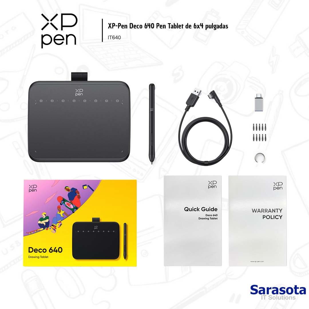 accesorios para electronica -  XP-Pen Deco 640 Pen Tablet de 6x4 pulgadas IT640 2