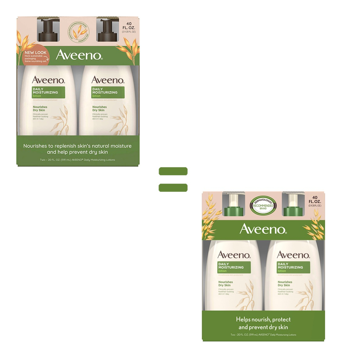 Salud y Equipamiento Médico - Crema Aveeno Active Naturals Loción Hidratante Diaria X 2