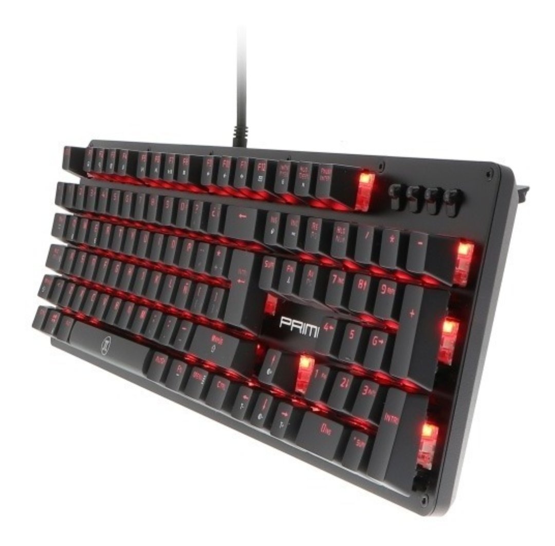 computadoras y laptops - TECLADO PRIMUS GAMING, USB, CON ILUMINACION ROJA  1