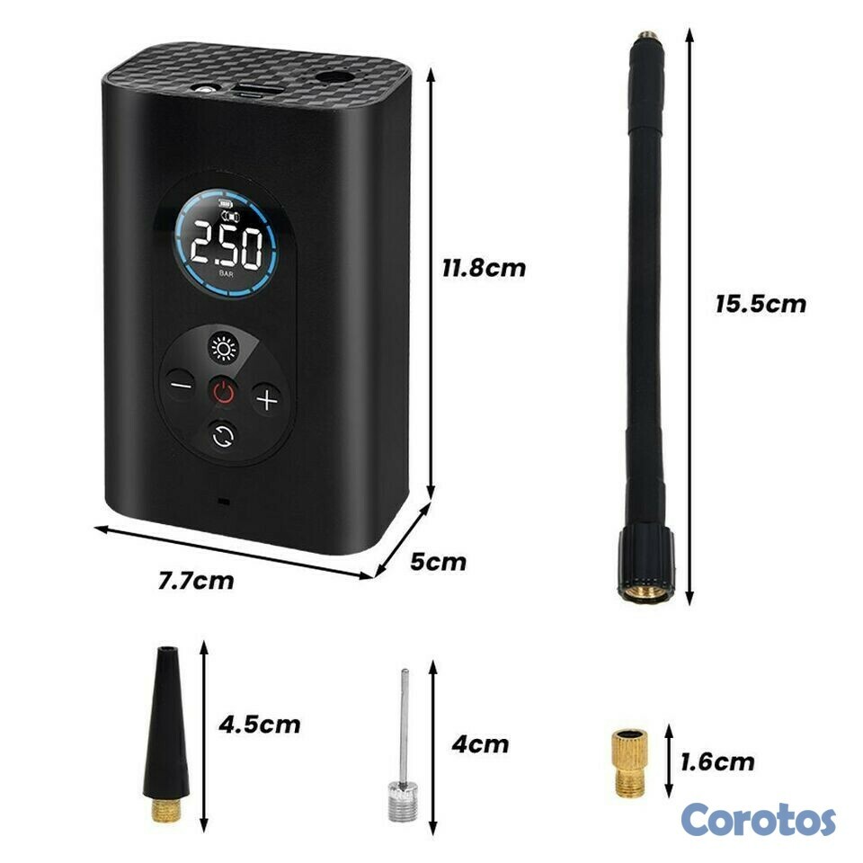 otros electronicos - BOMBA DE AIRE PORTATIL RECARGABLE M8 6