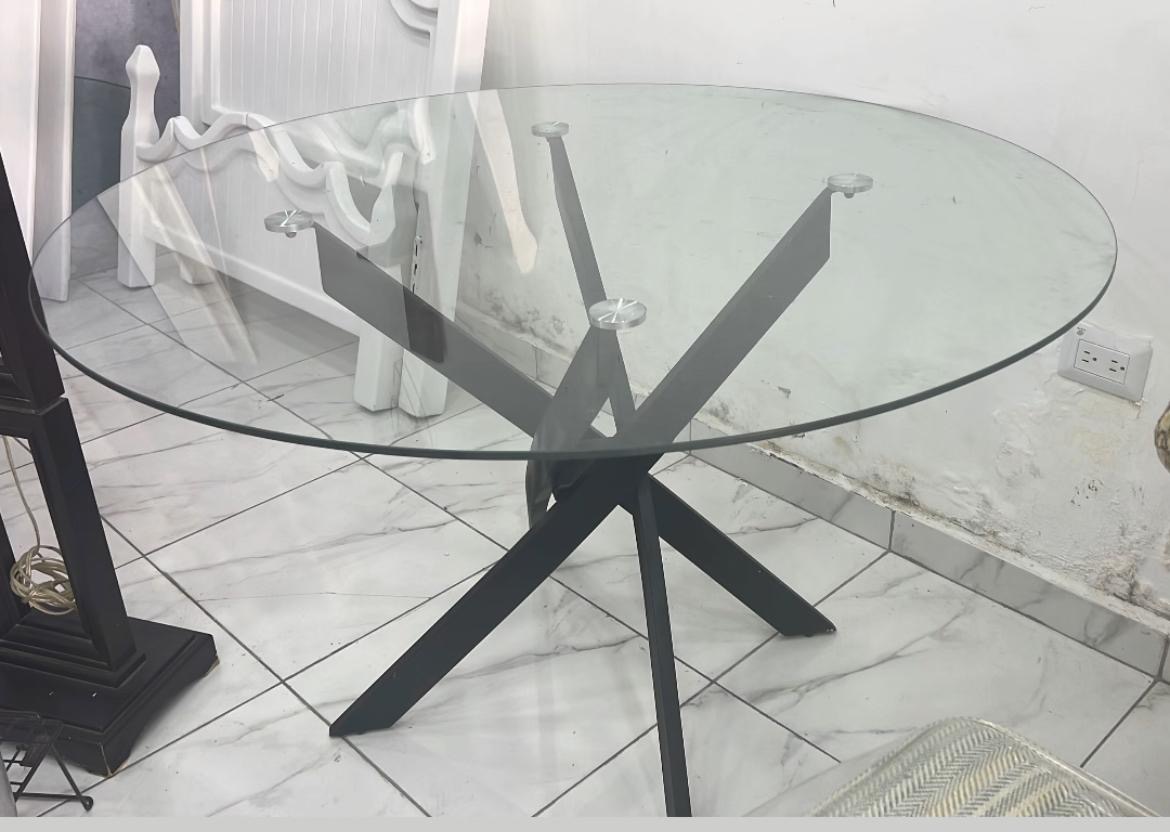 muebles y colchones - Mesa de cristal  0