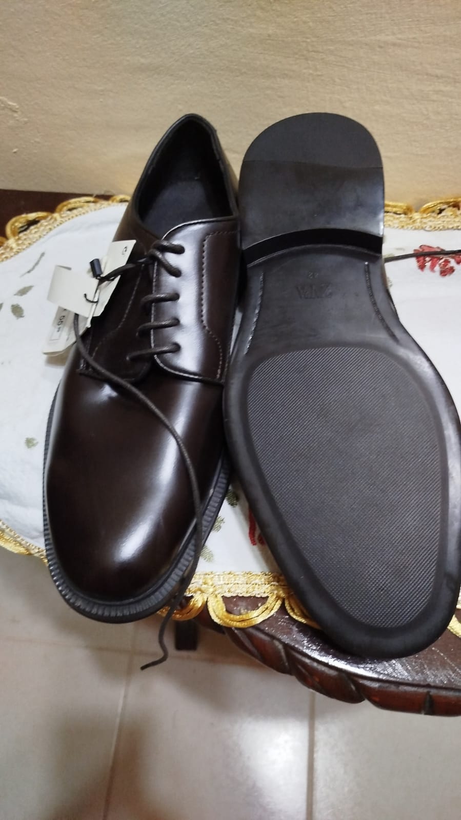 zapatos para hombre - Zapatos marron oscuro Zara a 1,500 1