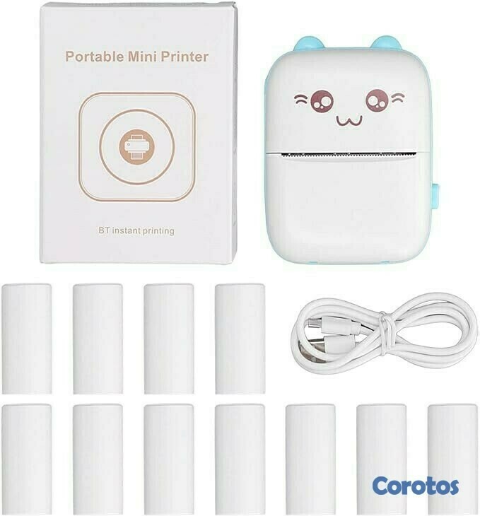 impresoras y scanners - Mini impresora bluetooth termica diseno de gatito 6