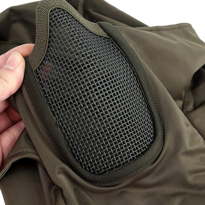 hobby y coleccion - Capucha tactico militar Pasamontañas transpirable de malla de cara completa  2