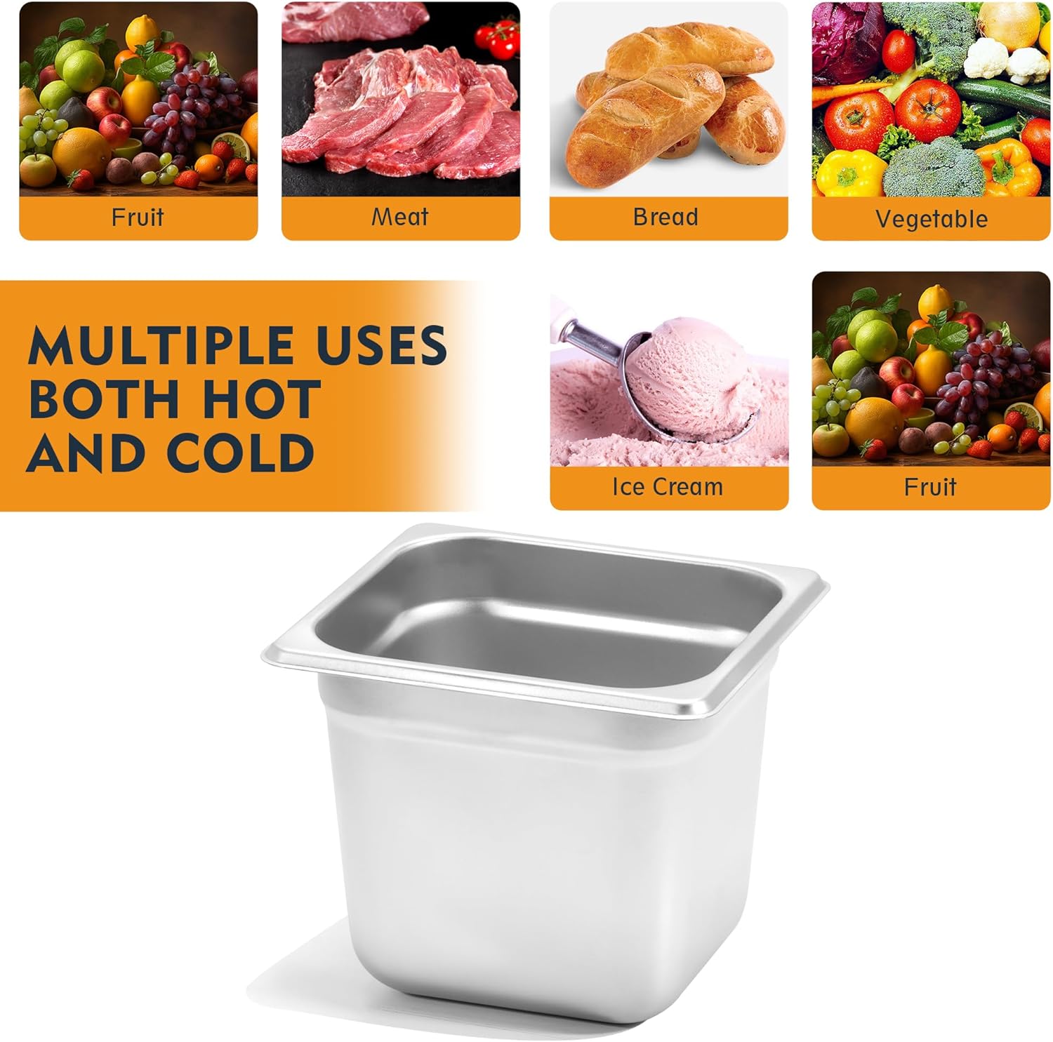 equipos profesionales - Bandejas de Chafing Dish de 6" 0