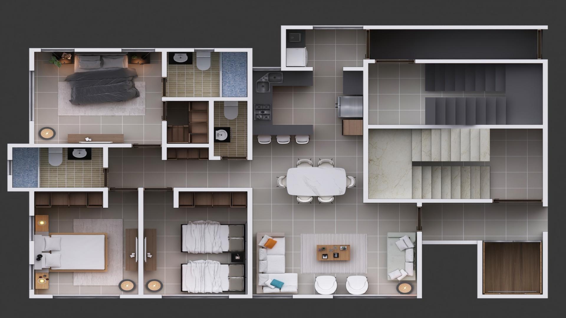 apartamentos - Apartamento en planos de venta, Urb. Thomen - Santiago- 4