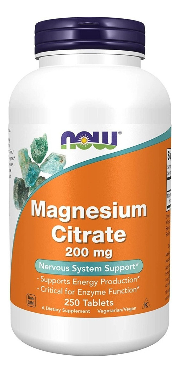 Salud y Equipamiento Médico - Citrato De Magnesio 250 tab Now 0
