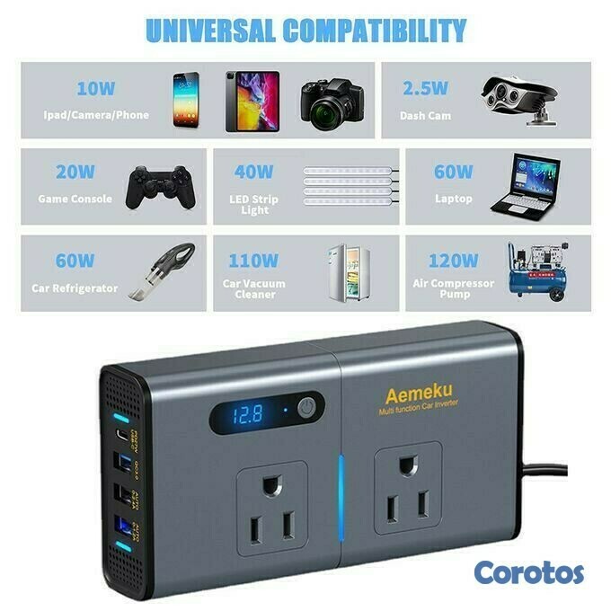 accesorios para electronica - POWER INVERTER 300W D.WORLD DW-7611 5