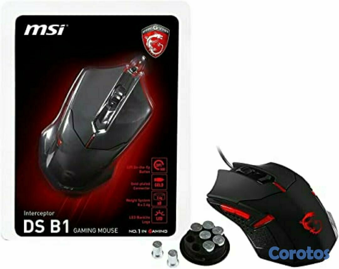 computadoras y laptops - MOUSE MSI INTERCEPTOR DS B1, PARA SUPER  JUGADORES  GAMER 1
