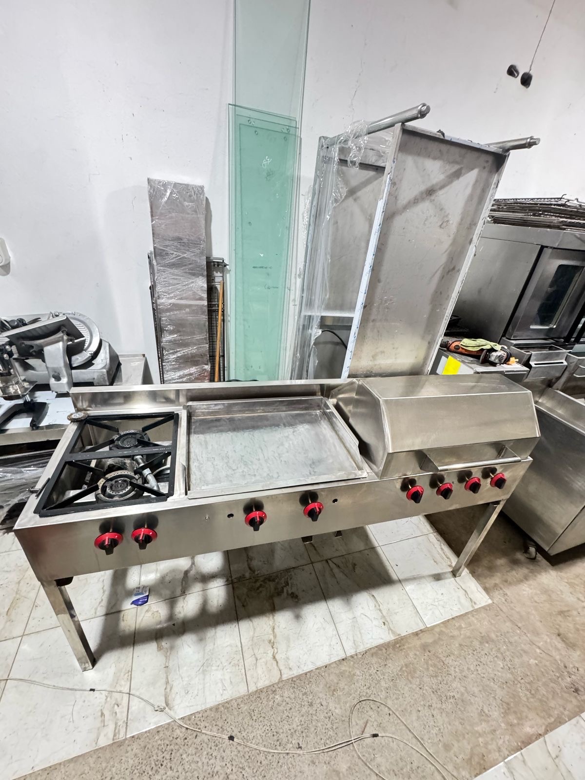 equipos profesionales - Multifuncional 2 hornillas - parrilla - plancha en oferta 4