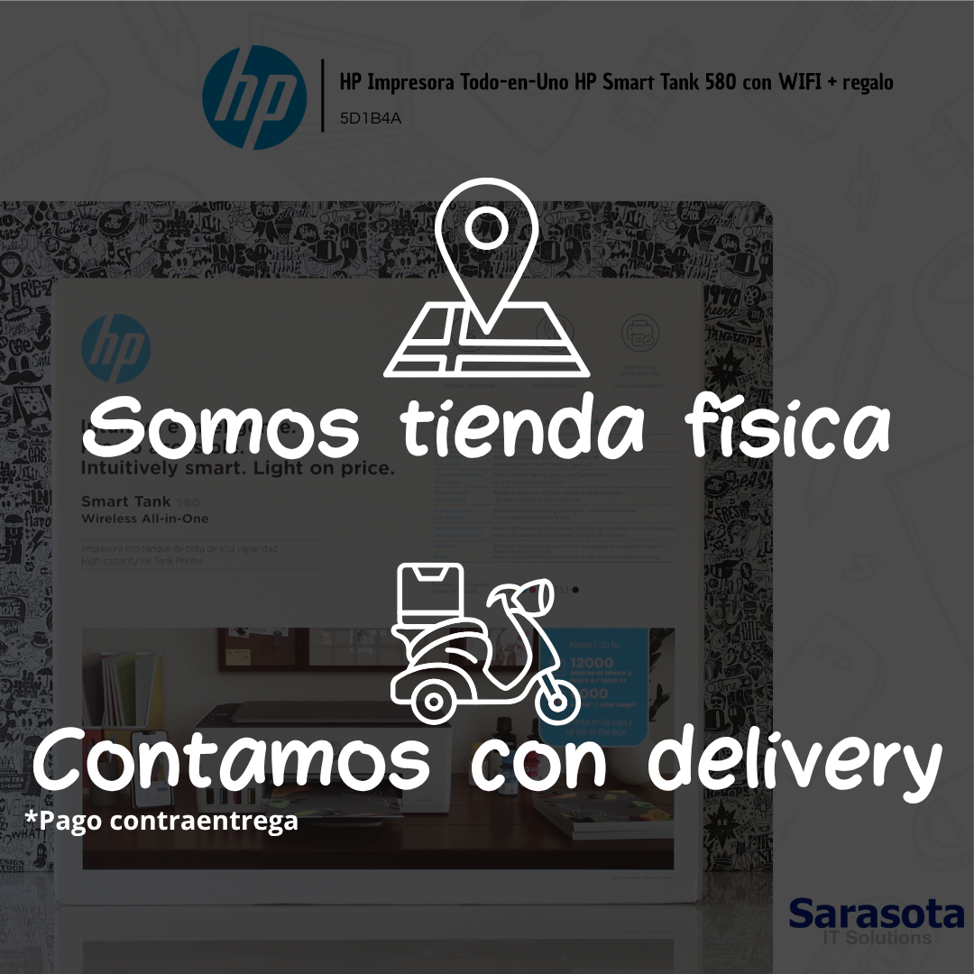 accesorios para electronica - HP Impresora Todo-en-Uno HP Smart Tank 580 con WIF 4