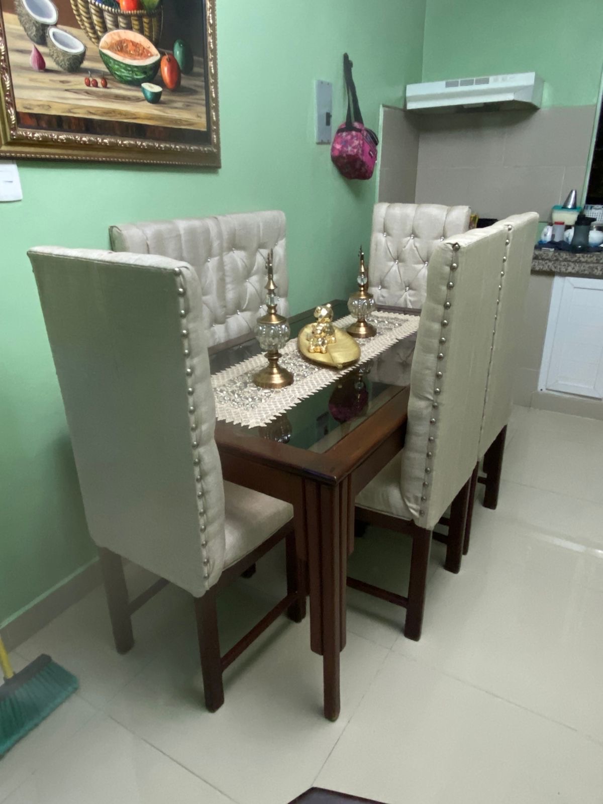 muebles y colchones - Juego de comedor en caoba 