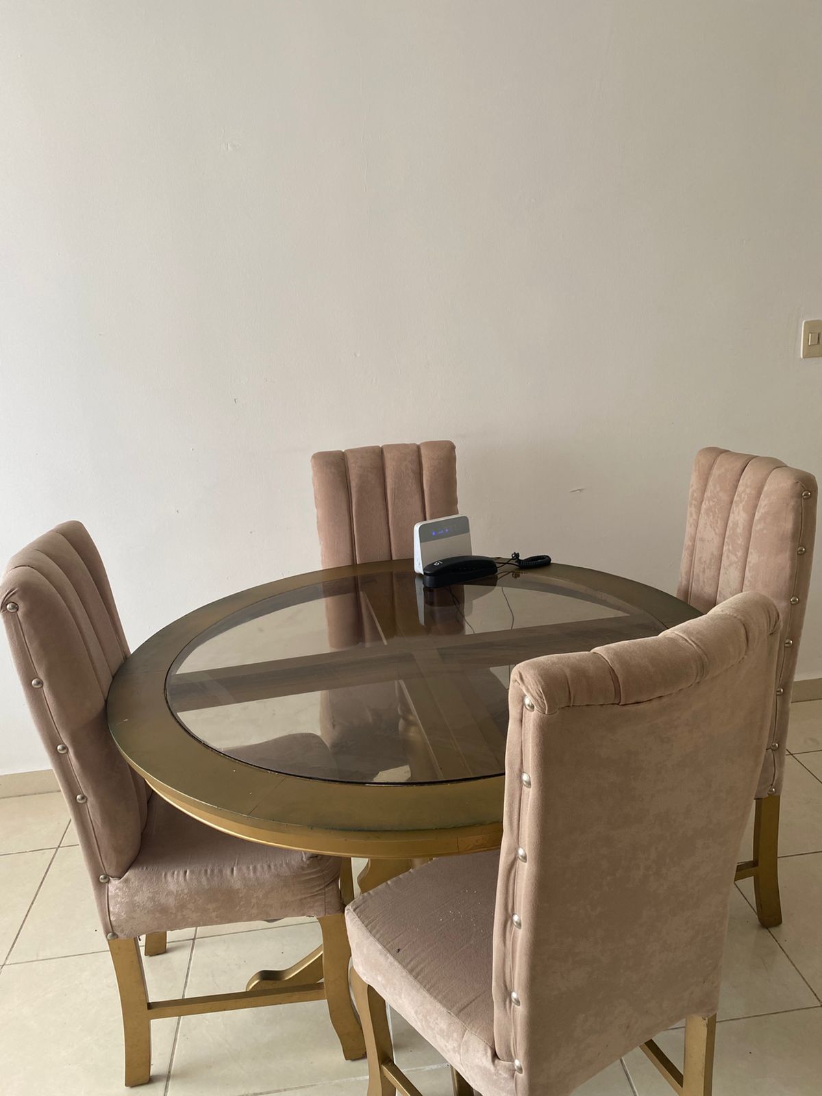 muebles y colchones - juego de comefor 4 sillas 1