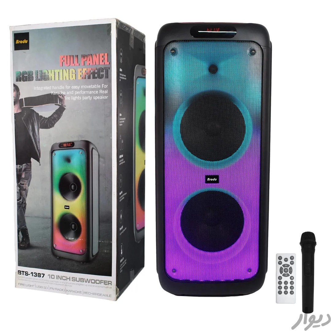 otros electronicos - Bocina Portátil 10" Con Bluetooth radio FM lector USB y micro SD Con Luz RGB BTS 6