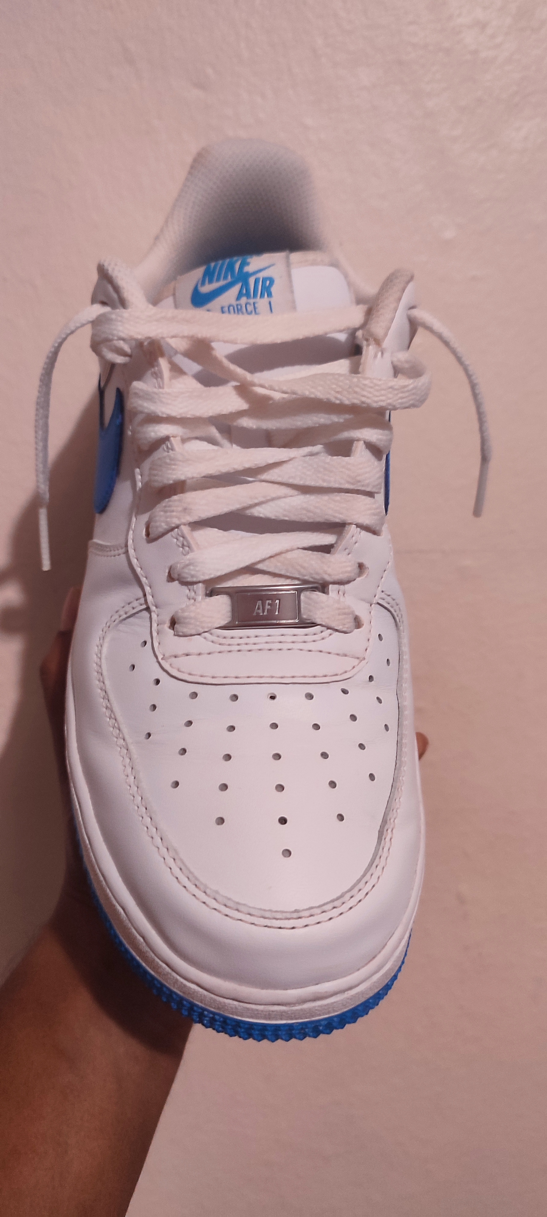 zapatos para hombre - Nike air force one white photo blue 4