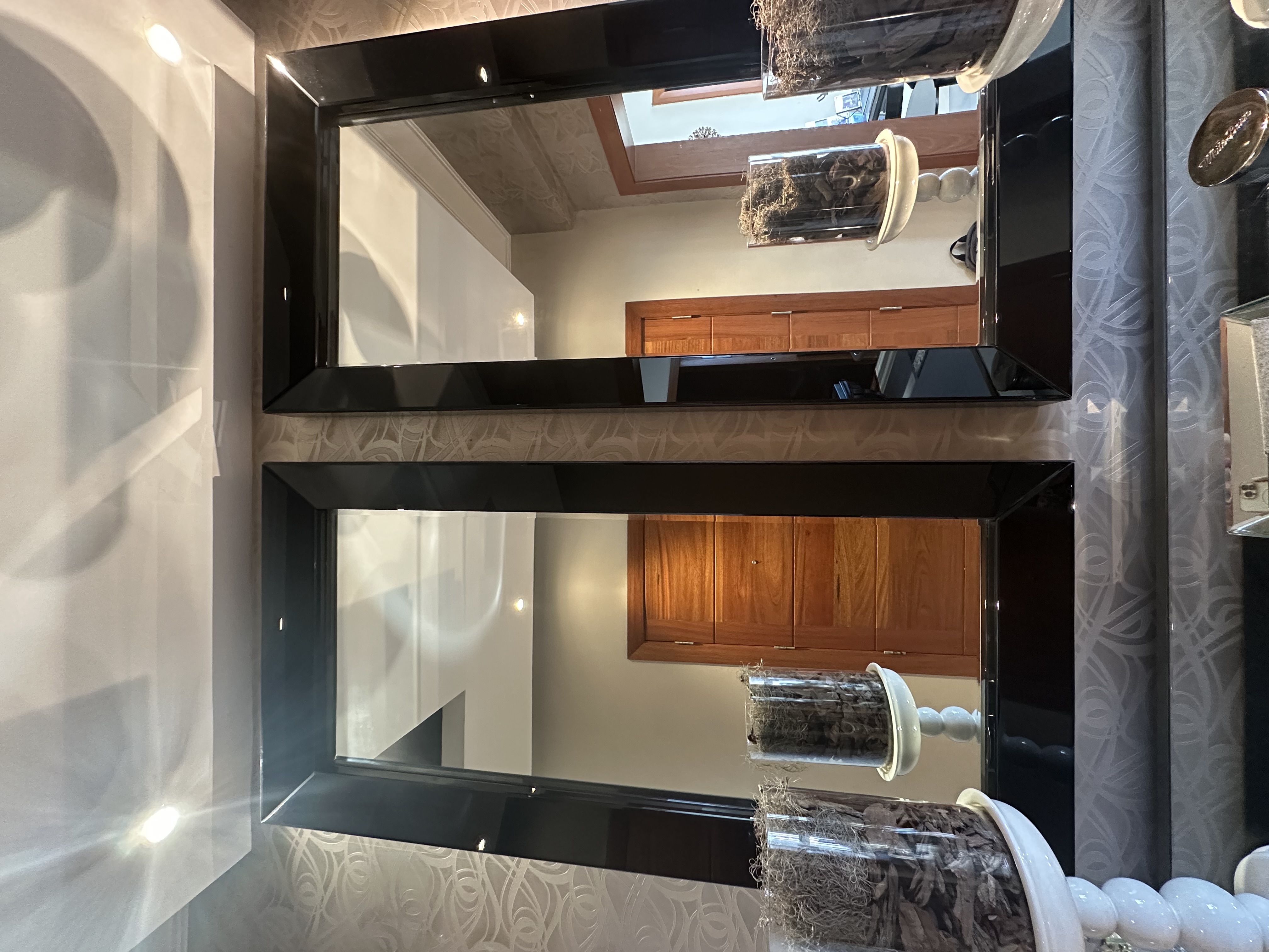 muebles y colchones - Espejo negro elegante  0