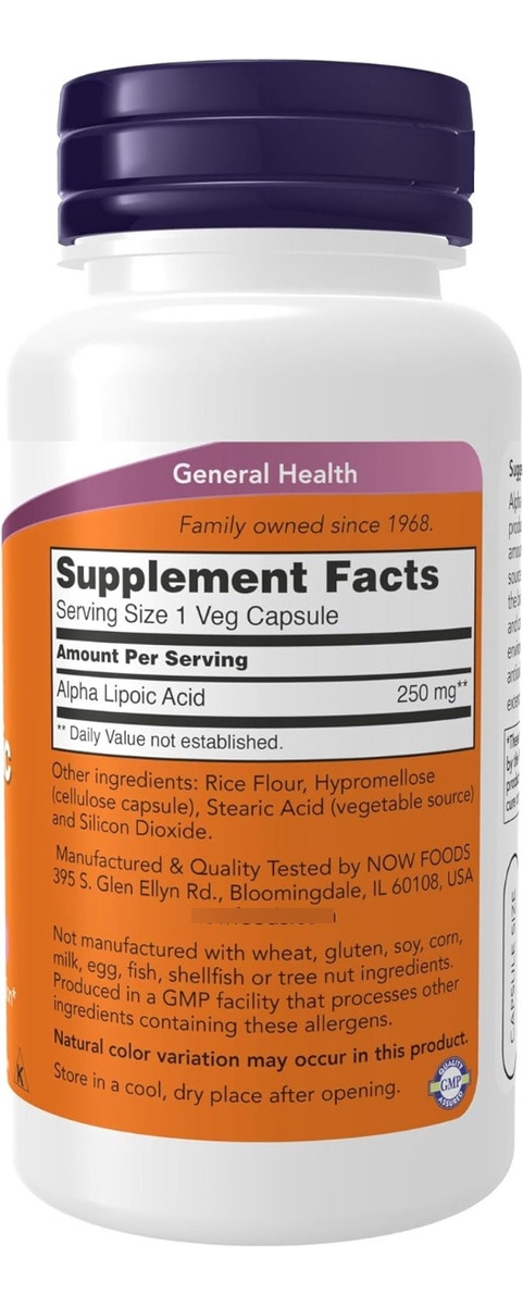 Salud y Equipamiento Médico - Now F Ácido Alfa Lipoico 60 cap 1