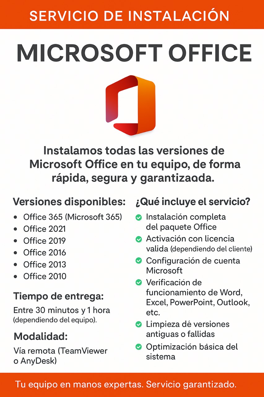 servicios profesionales - MICROSOFT OFFICE 💯